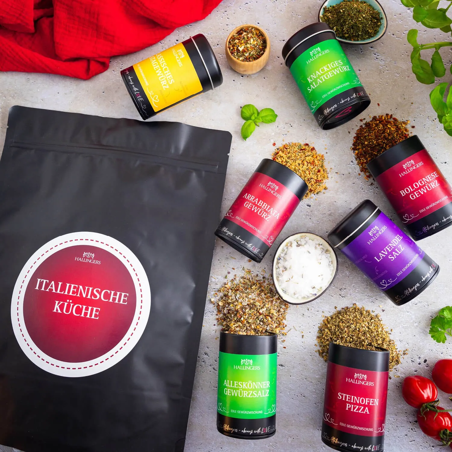 GEWÜRZ SET MIT TRAGETASCHE - Selektion unserer Besten als exklusives Gourmet-Probierset in edlen Aromadosen & stilvoller Tragetasche. Die besondere Geschenkidee für Feinschmecker, Hobbyköche & genussvolle Geschmacksmomente