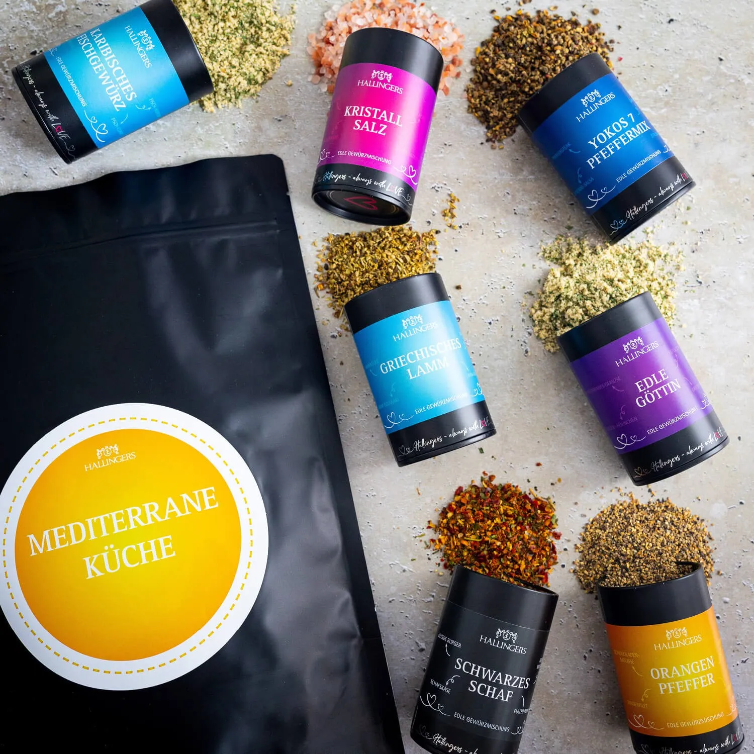 GEWÜRZ SET MIT TRAGETASCHE - Selektion unserer Besten als exklusives Gourmet-Probierset in edlen Aromadosen & stilvoller Tragetasche. Die besondere Geschenkidee für Feinschmecker, Hobbyköche & genussvolle Geschmacksmomente