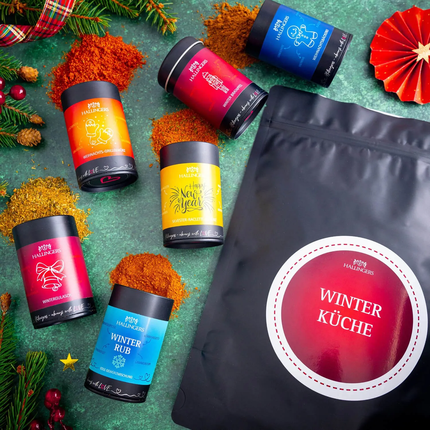 GEWÜRZ SET MIT WUNDERTÜTE - Selektion unserer Besten als exklusives Gourmet-Probierset in edlen Aromadosen & besonderer Wundertüte. Die besondere Geschenkidee für Feinschmecker, Hobbyköche & genussvolle Geschmacksmomente