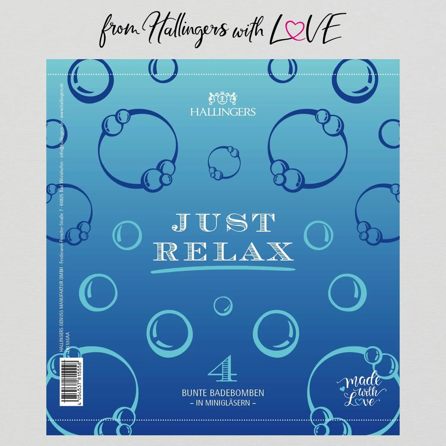 Just Relax - Badebomben-Set, 4 Badekugeln Bath Bomb