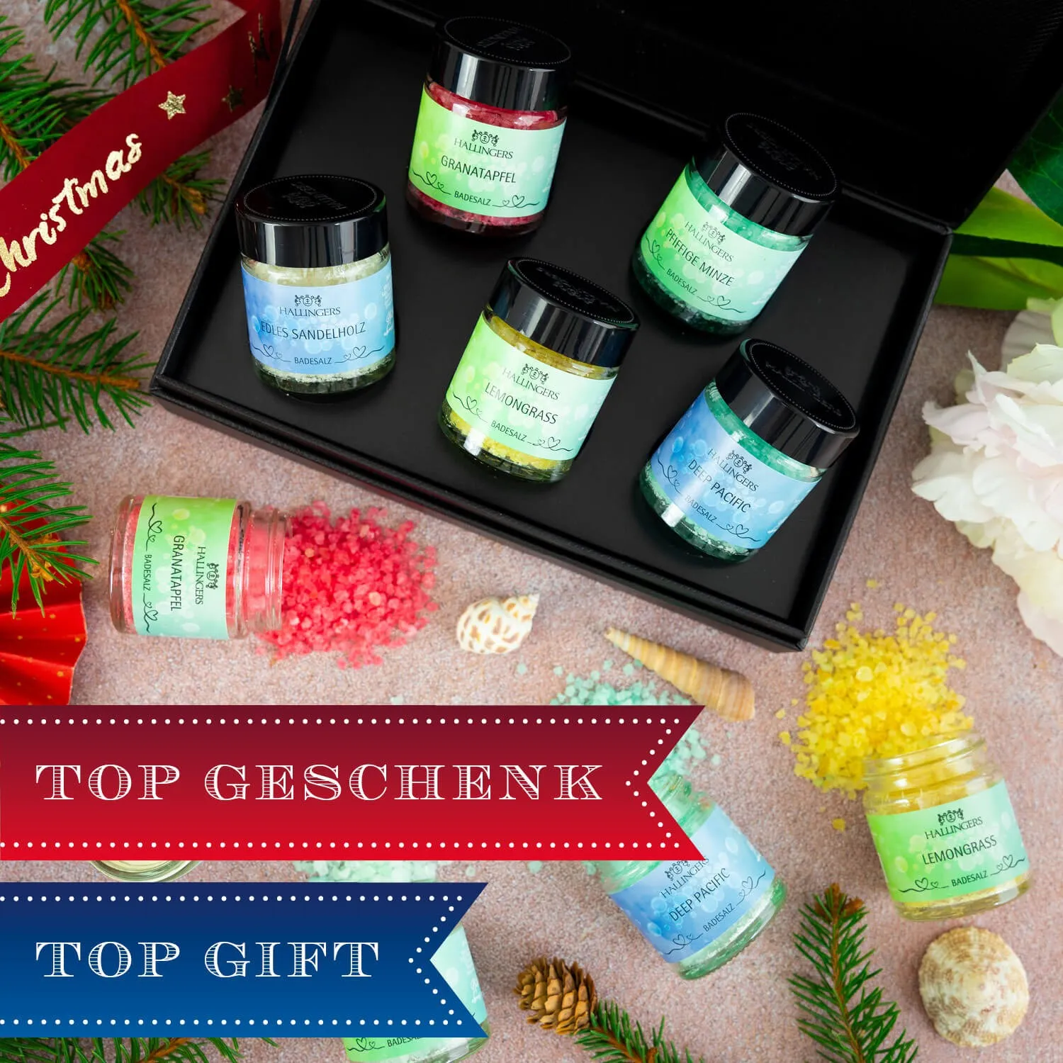 BESONDERS STATT GEWÖHNLICH - Edition \Frohe Weihnachten\: Vergiss beliebige Badesalz-Sets voller austauschbarer Düfte - echte Wohlfühlmomente entstehen, wo jede Mischung durch Charakter, Qualität und besondere Duftwelten überzeugt