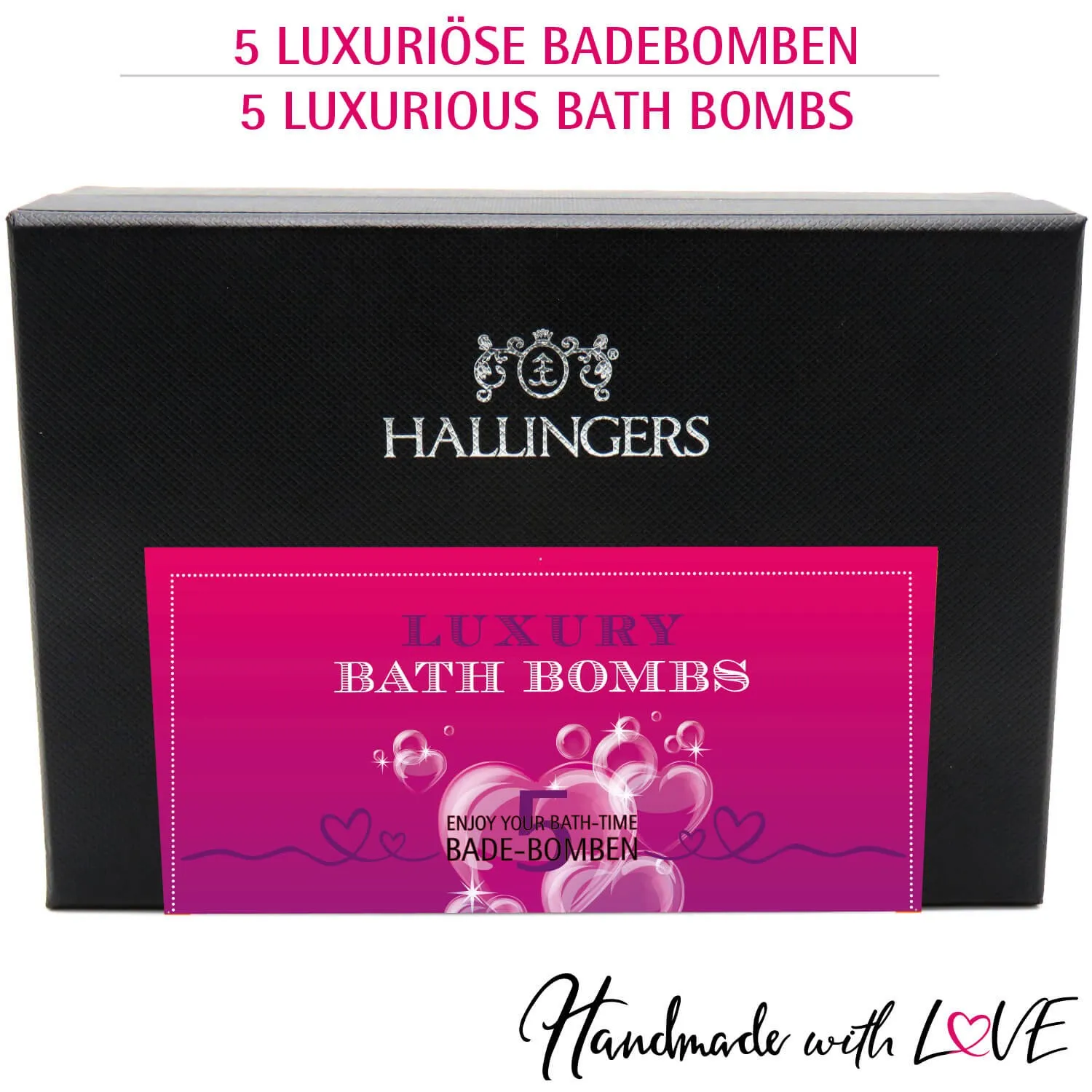 Luxury Bath Bombs - Pink - Badebomben-Set, 5 Badekugeln Bath Bomb