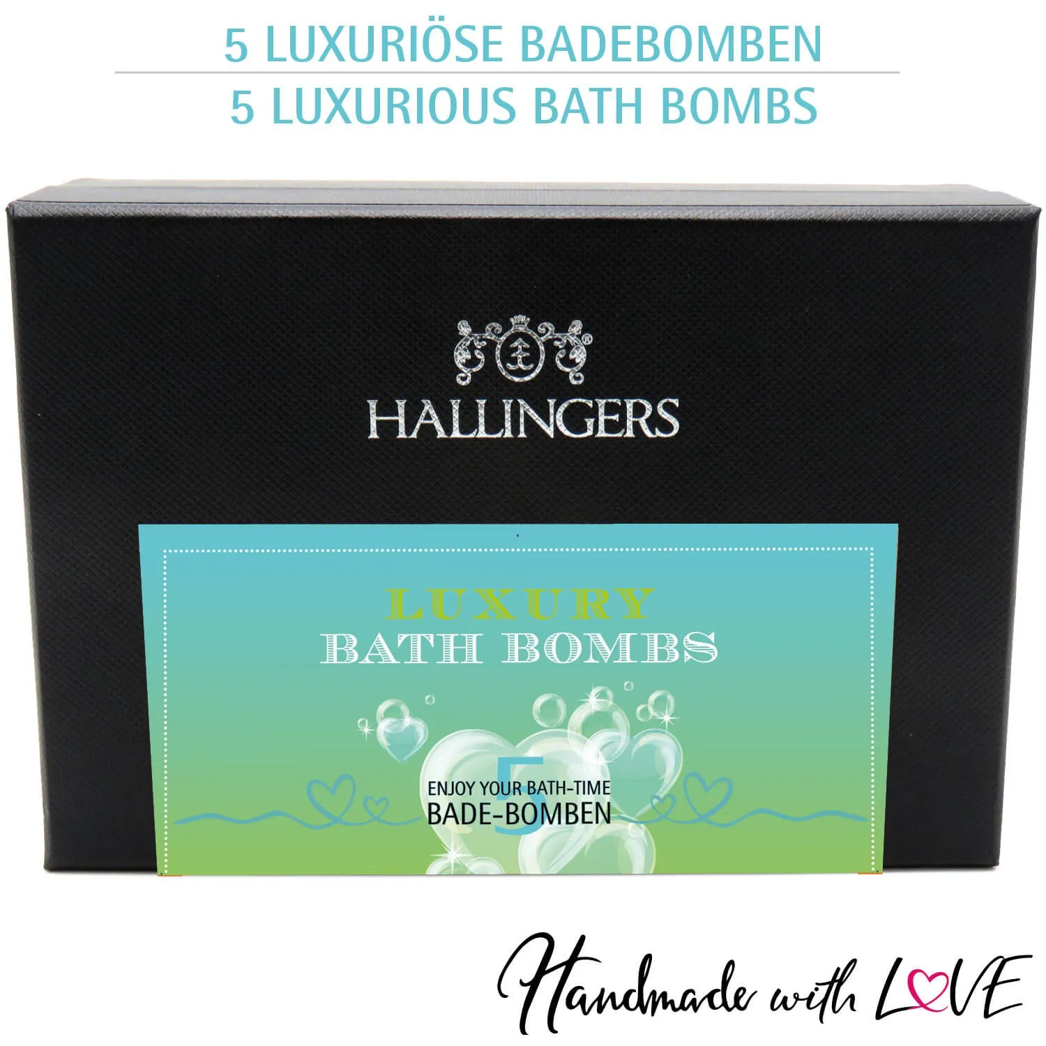 Luxury Bath Bombs - Green - Badebomben-Set, 5 Badekugeln Bath Bomb