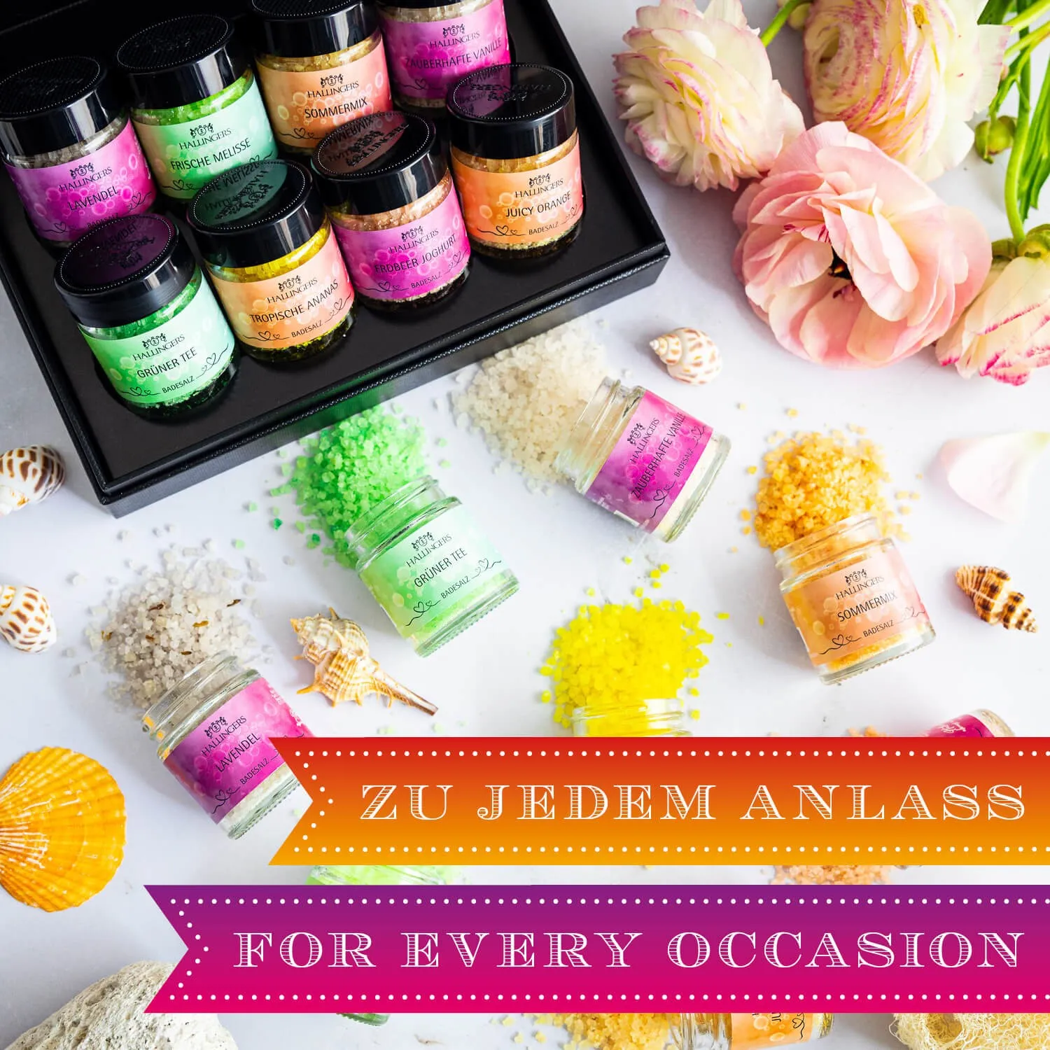 BESONDERS STATT GEWÖHNLICH - Edition \Badesalz Klassiker - Pink\: Vergiss beliebige Badesalz-Sets voller austauschbarer Düfte - echte Wohlfühlmomente entstehen, wo jede Mischung durch Charakter, Qualität und besondere Duftwelten überzeugt