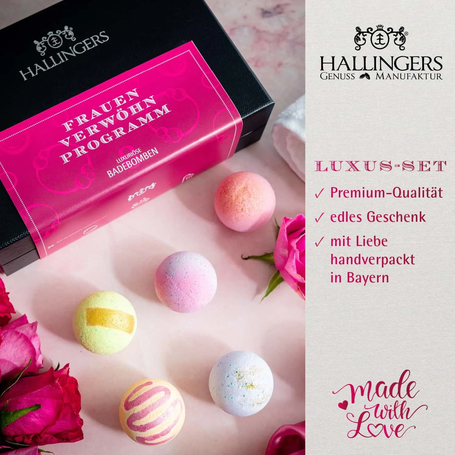 BADEBOMBEN SET IN DER GESCHENKBOX - 8x Badekugeln & Bath Bombs für entspannende Wellness-, Spa- & Wohlfühlmomente, stilvoll verpackt in einer edlen Geschenkbox. Die besondere Geschenkidee für Frauen, Entspannung & Me-Time