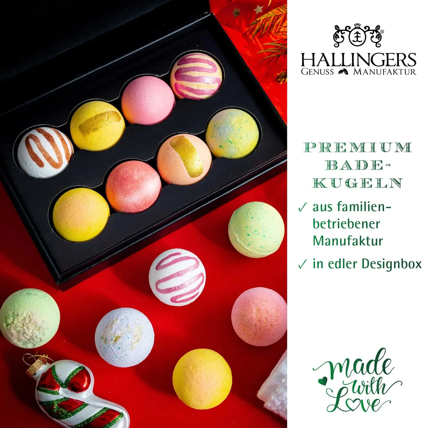 BESONDERS STATT GEWÖHNLICH - Edition \Frohe Weihnachten\: Schluss mit Geschenksets, die nur durch ihre Verpackung beeindrucken - der Unterschied zeigt sich, wo jede Badebombe ein eigenes Spa-Erlebnis voller Duft & Entspannung schafft