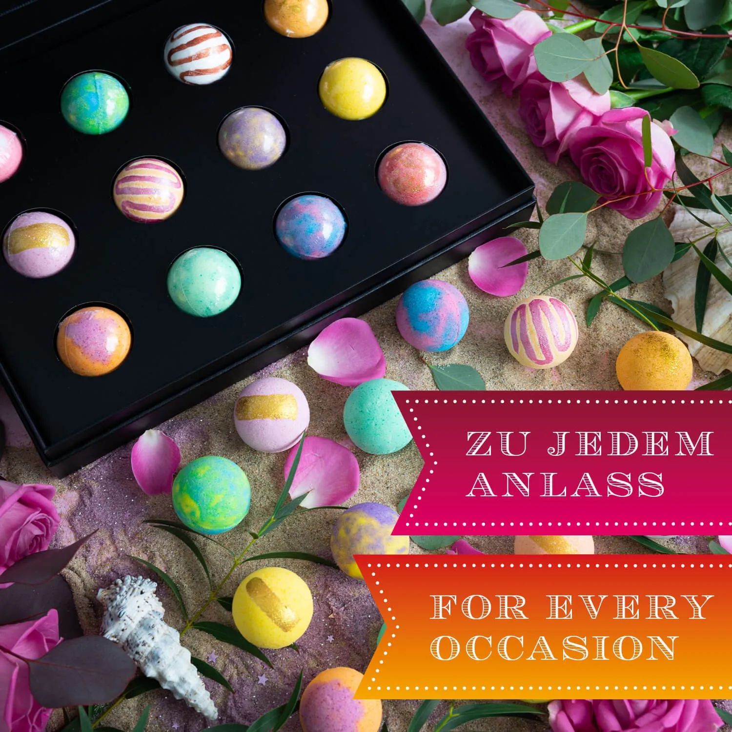 BESONDERS STATT GEWÖHNLICH - Edition \Luxury Bath Bombs - Orange\: Schluss mit Geschenksets, die nur durch ihre Verpackung beeindrucken - der Unterschied zeigt sich, wo jede Badebombe ein eigenes Spa-Erlebnis voller Duft & Entspannung schafft