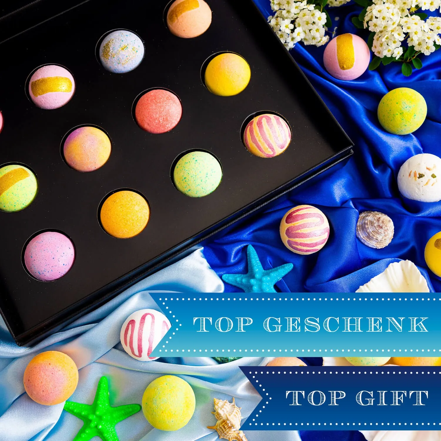 BESONDERS STATT GEWÖHNLICH - Edition \Zum Vatertag\: Schluss mit Geschenksets, die nur durch ihre Verpackung beeindrucken - der Unterschied zeigt sich, wo jede Badebombe ein eigenes Spa-Erlebnis voller Duft & Entspannung schafft