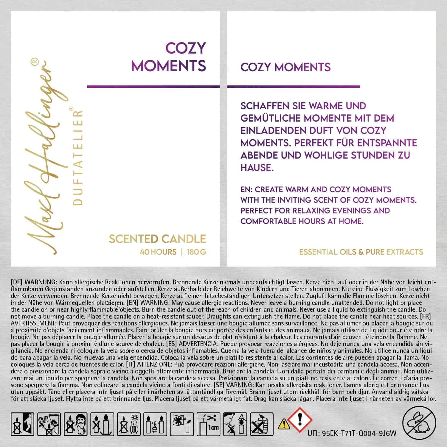 Cozy Moments (Cozy Moments) - Duftkerze, 40h Raumduft Sojawachs