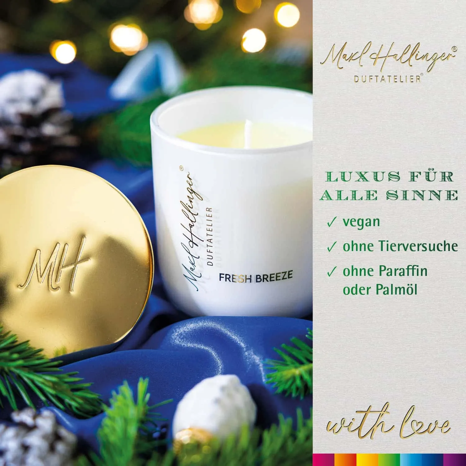GÖNN DIR ETWAS BESONDERES - Edition \Frohe Weihnachten grüner Kranz\: Vergiss Duftkerzen, die nur beim Anzünden überzeugen - echte Wohlfühlatmosphäre entsteht, wo hochwertige Duftkompositionen, Qualität und Charakter wichtiger sind als Massenware