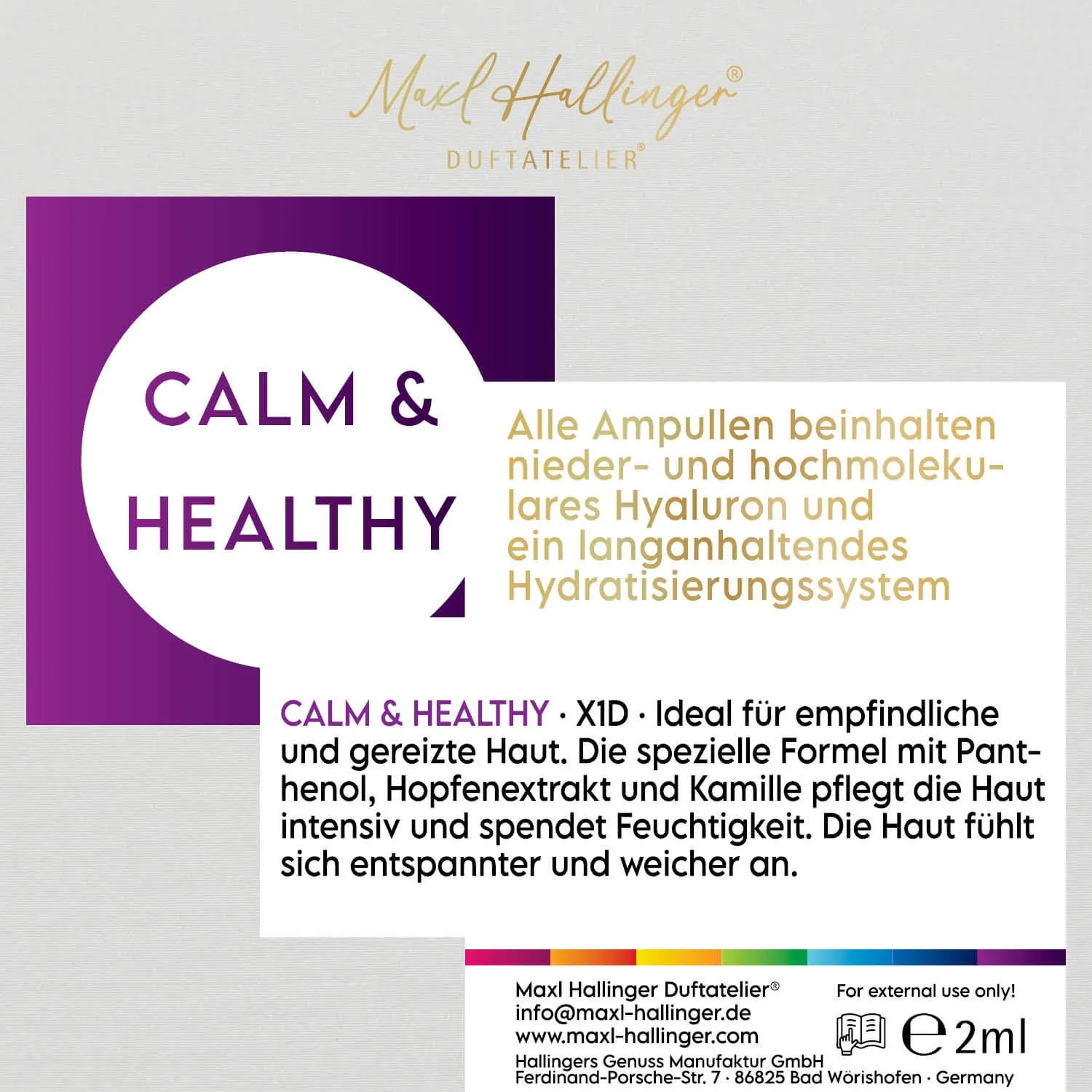 Calm & Healthy (Camomile) - Serum, 1x vegane Gesichtspflege