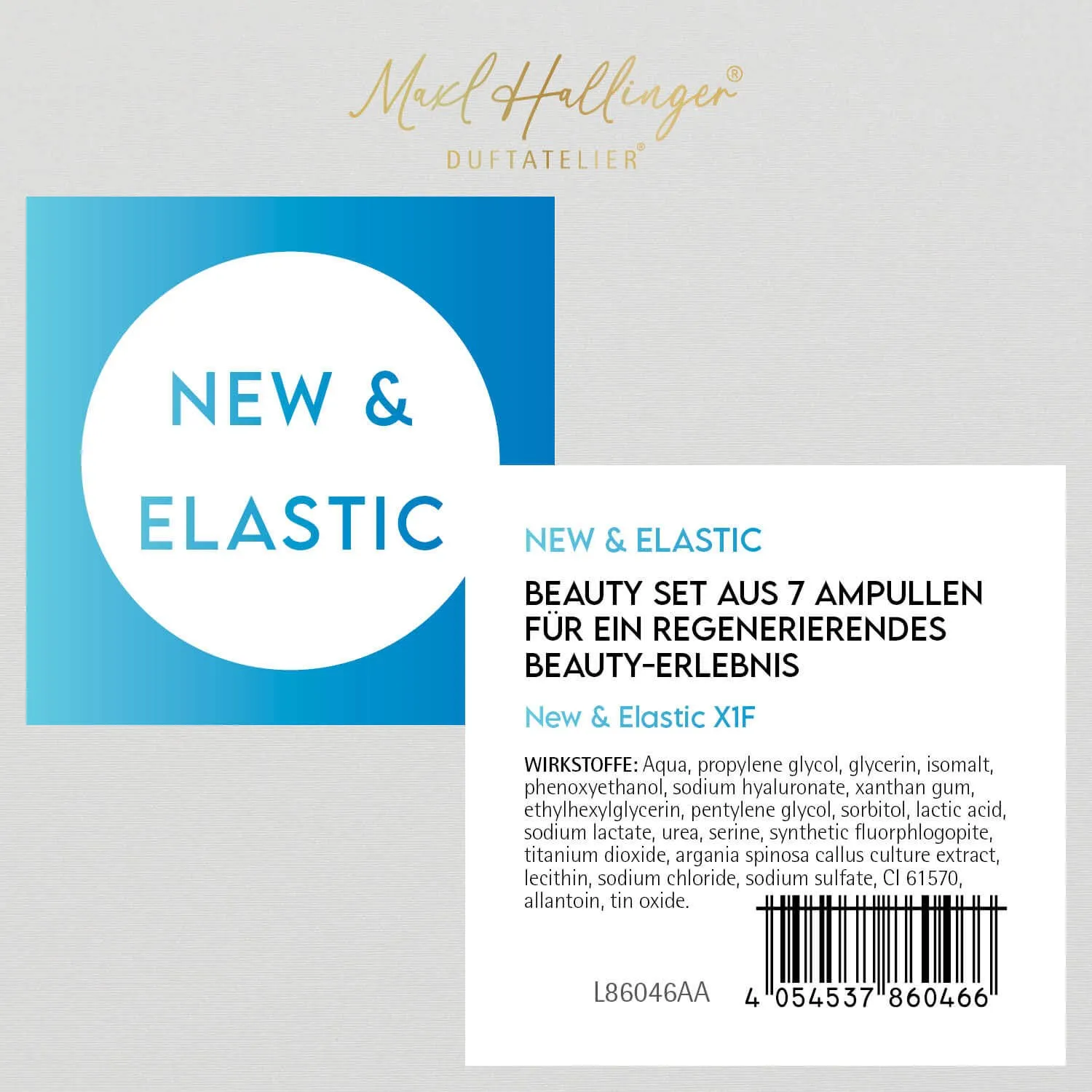 New & Elastic (Argan StemCells) - Serum-Set, 7x vegane Gesichtspflege