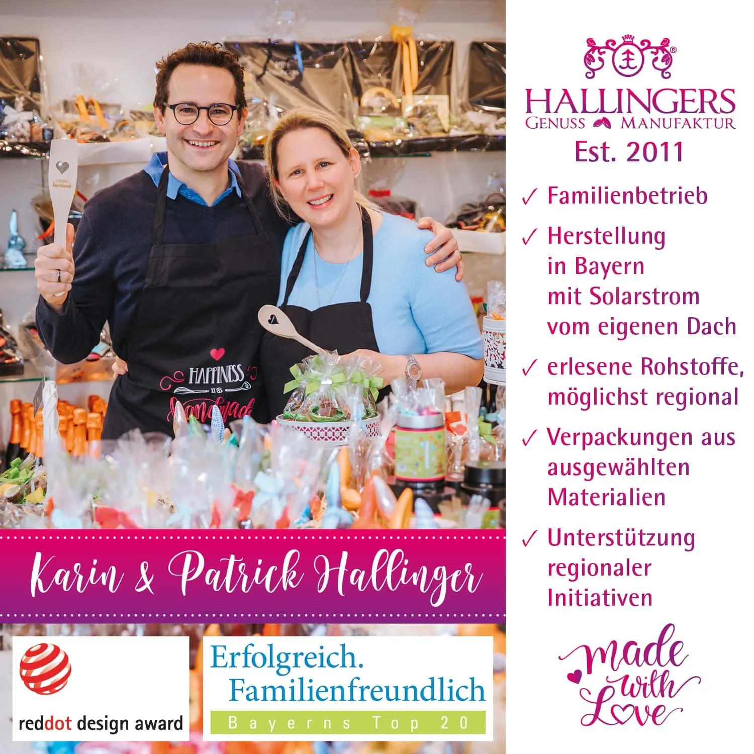 Muttertag Box pink (großes Mitbringsel Schokolade, Pralinen, Gewürze & Nougatmandeln) - Feinkost-Set, XXL-Geschenkkorb Gourmet
