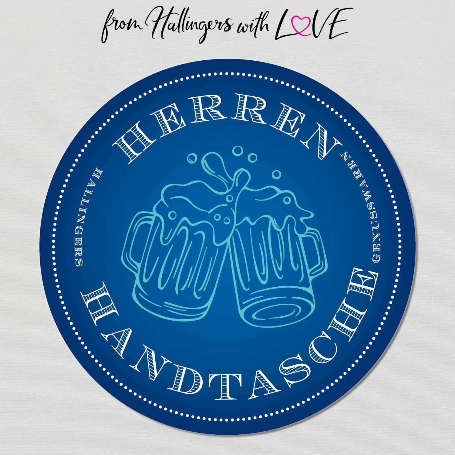Herrenhandtasche (kleines Mitbringsel Nougat-Busserl, Haselnuss-Likör & Pfeffer) - Feinkost-Set, Gourmet-Auswahl Wundertüte