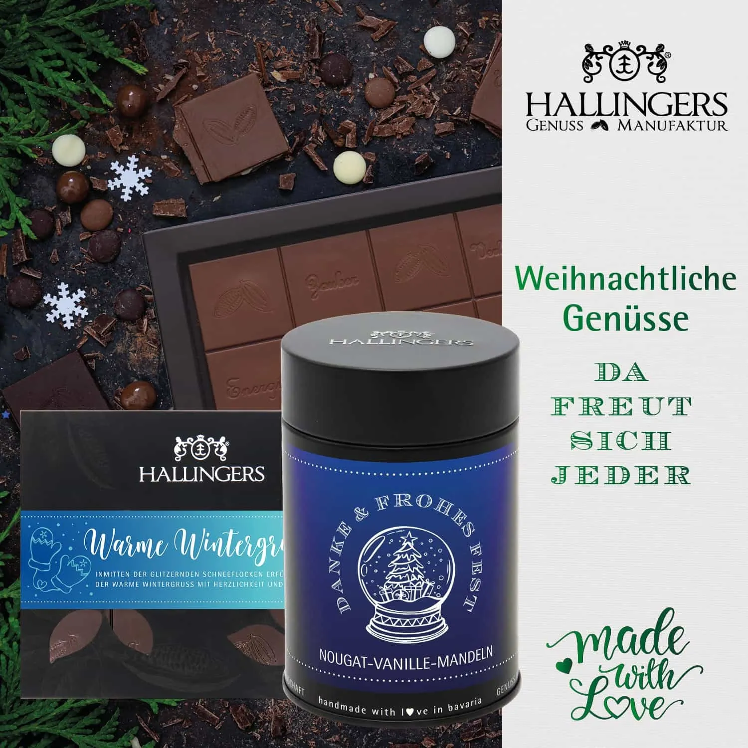 Weihnachtspackerl (großes Mitbringsel Wein, Schokolade, Lebkuchen, Mandeln, Konfitüre & mehr) - Feinkost-Set, Gourmet-Auswahl XXL
