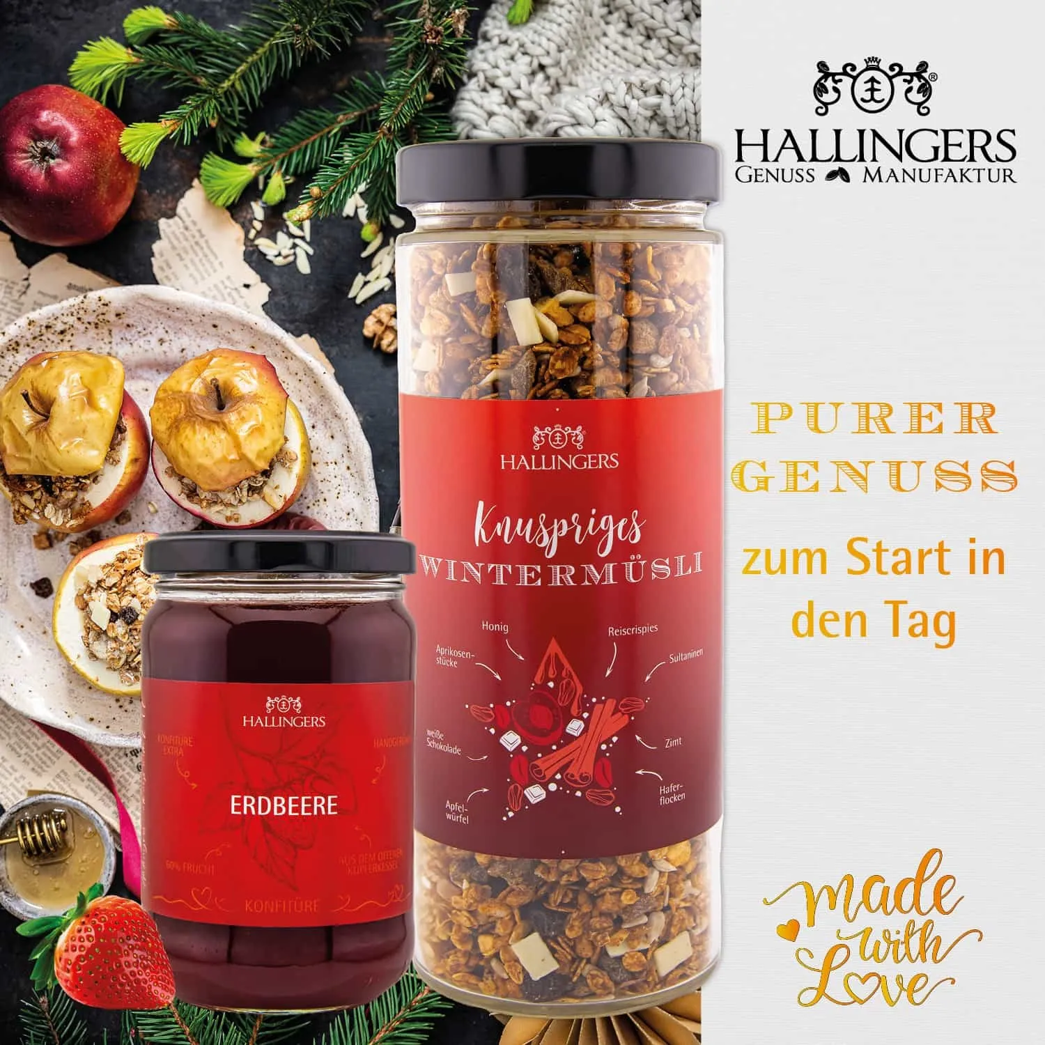 BESONDERS STATT GEWÖHNLICH - Edition \Weihnachten Family\: Während andere auf Masse setzen, entsteht echter Feinkost-Genuss durch perfekt abgestimmte Spezialitäten (Selektion Stollen, Pasta, Gin, Punsch, Müsli, Tee, Nougat, Gewürz & mehr)