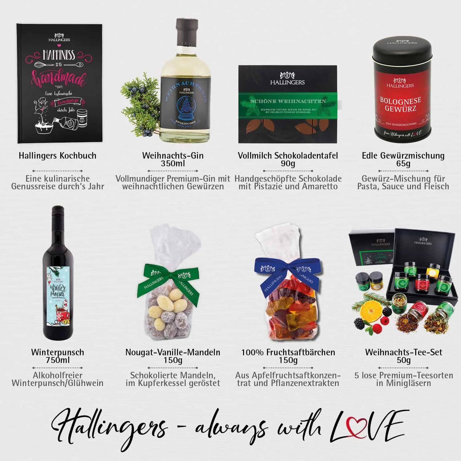 Weihnachten Family (Selektion Stollen, Pasta, Gin, Punsch, Müsli, Tee, Nougat, Gewürz & mehr) - Feinkost-Set, XXL-Geschenkkorb Gourmet