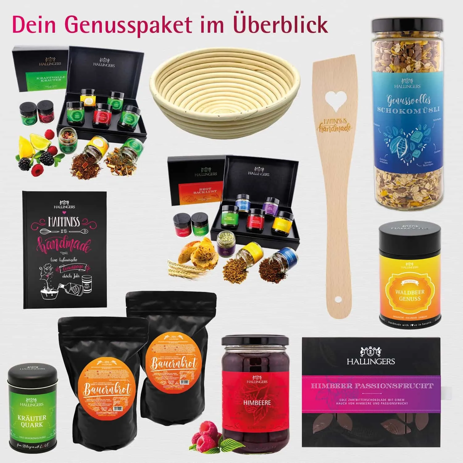 Bread & Breakfast (Selektion Brotbackmix, Kochbuch, Tee, Müsli, Gewürze, Konfitüre & mehr) - Feinkost-Set, XXL-Geschenkkorb Gourmet