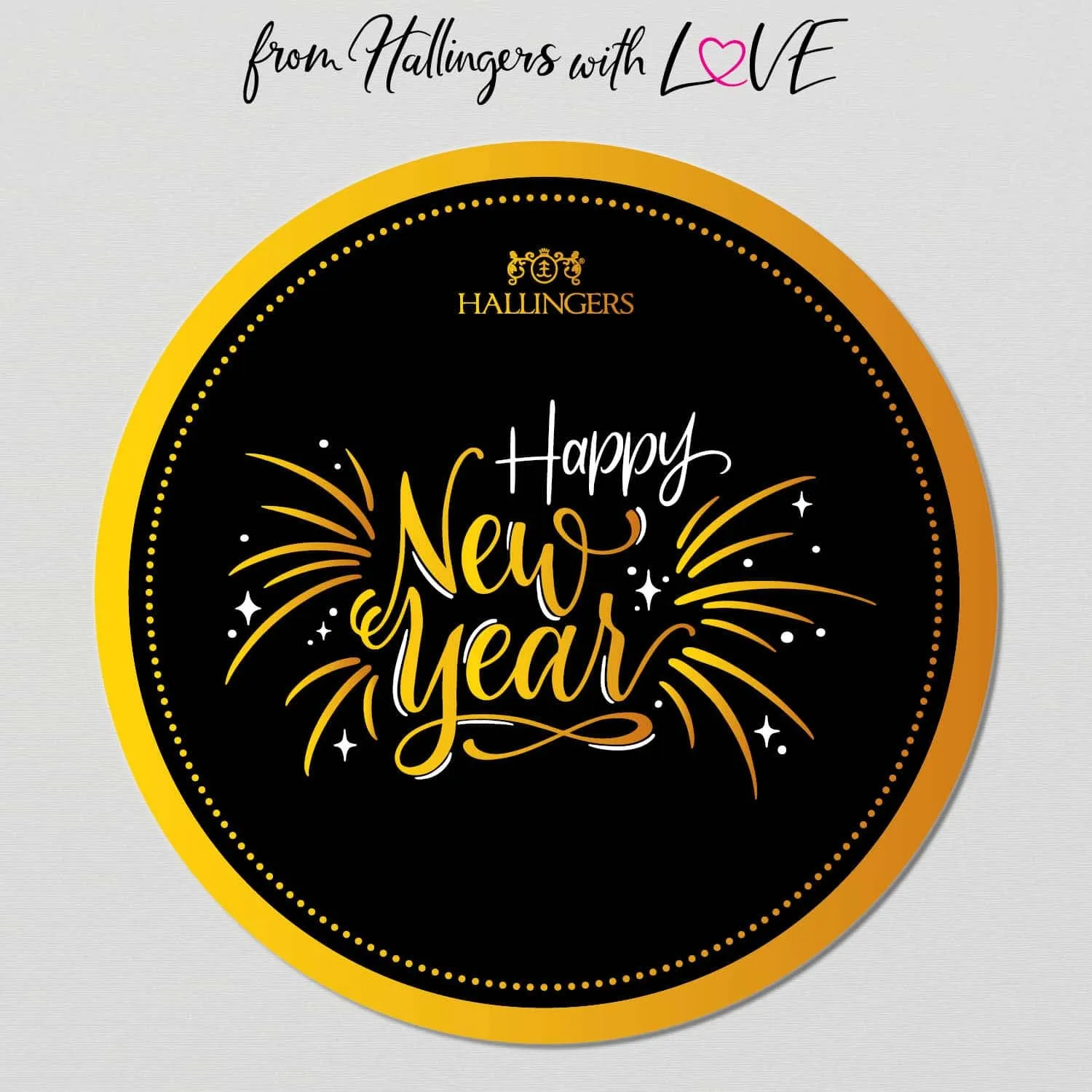 Happy New Year (kleines Mitbringsel 2 Nougat-Busserl & 1 Neujahrs-Gewürz) - Feinkost-Set, Gourmet-Auswahl Wundertüte