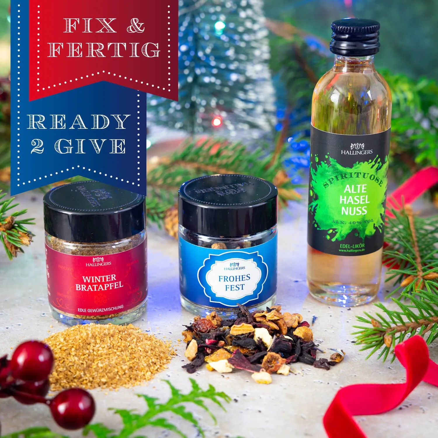 BESONDERS STATT GEWÖHNLICH - Edition \Danke & Frohe Weihnachten\: Während andere auf Masse setzen, entsteht echter Feinkost-Genuss durch perfekt abgestimmte Spezialitäten (kleines Mitbringsel Winterbratapfel, Nusslikör & Gewürz)