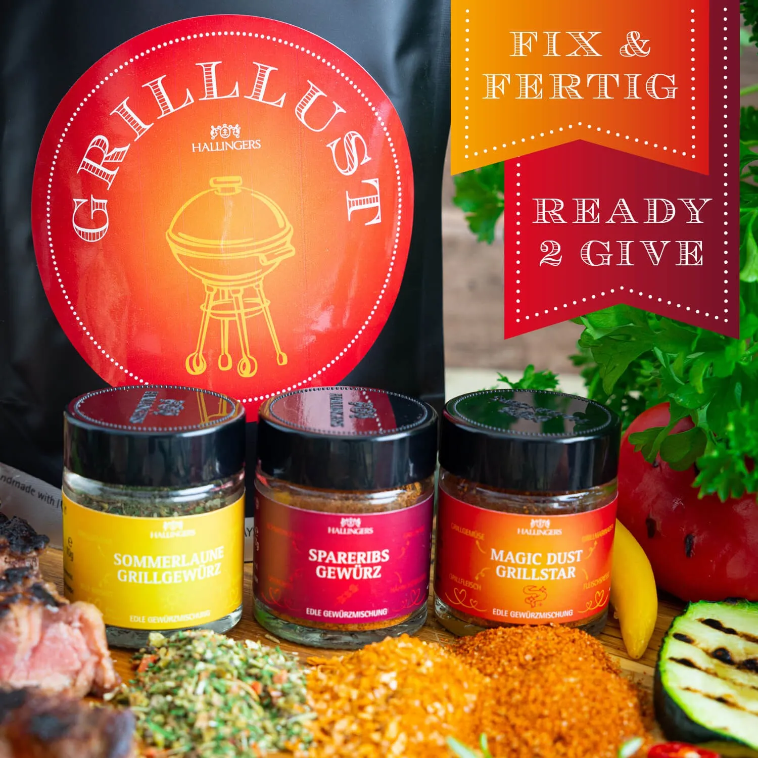 BESONDERS STATT GEWÖHNLICH - Edition \Grilllust\: Während andere auf Masse setzen, entsteht echter Feinkost-Genuss durch perfekt abgestimmte Spezialitäten (kleines Grillparty Mitbringsel Magic Dust, Spareribs & Grillgewürz)