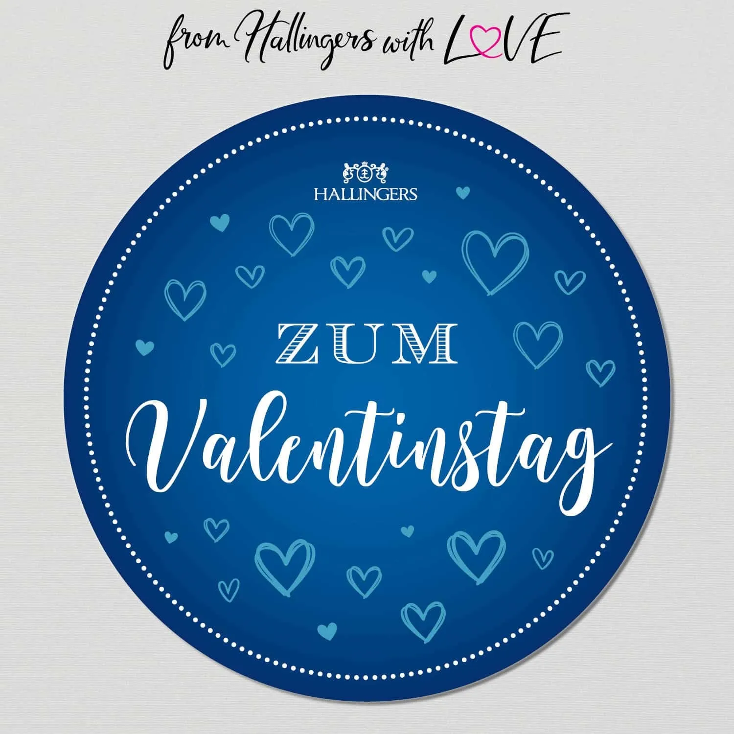 Zum Valentinstag blue (kleiner Liebesgruß Nougat-Busserl, Nuss-Likör & Grill-Gewürz) - Feinkost-Set, Gourmet-Auswahl Wundertüte
