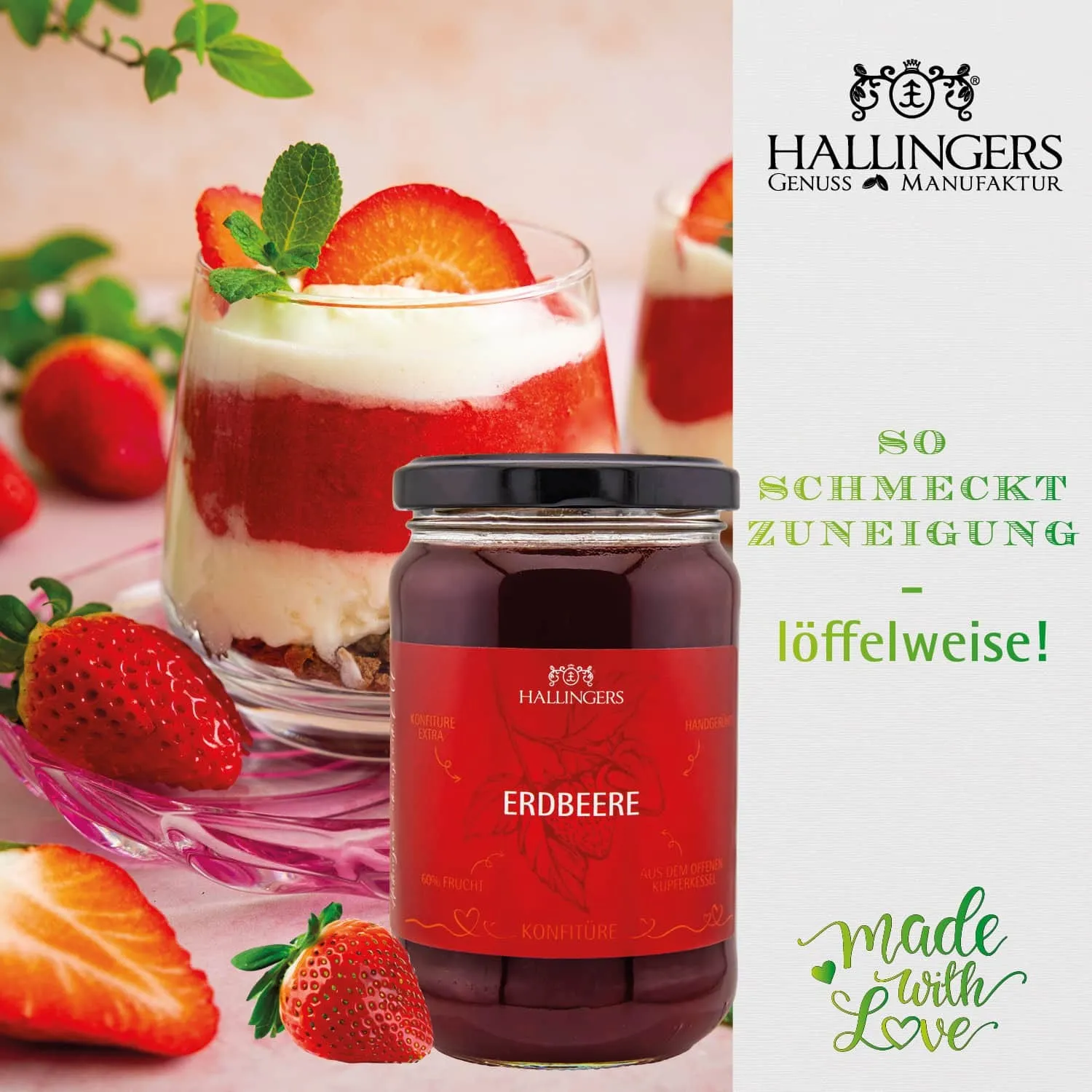BESONDERS STATT GEWÖHNLICH - Edition \Hab dich lieb\: Während andere auf Masse setzen, entsteht echter Feinkost-Genuss durch perfekt abgestimmte Spezialitäten (großer Liebesgruß Nougat, Tee, Pralien, Duftkerze, Konfitüre & viel mehr)