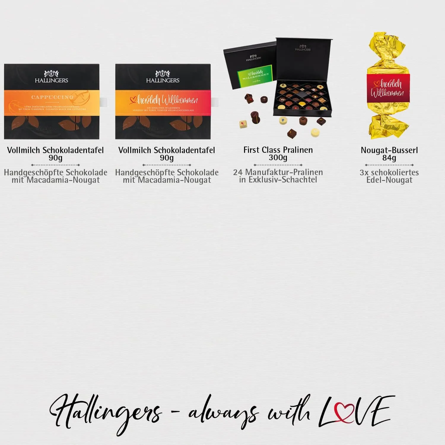 Herzlich Willkommen (großer Willkommensgruß Pralinen Nougat Konfitüre Gewürz Müsli & mehr) - Feinkost-Set, XXL-Geschenkkorb Gourmet