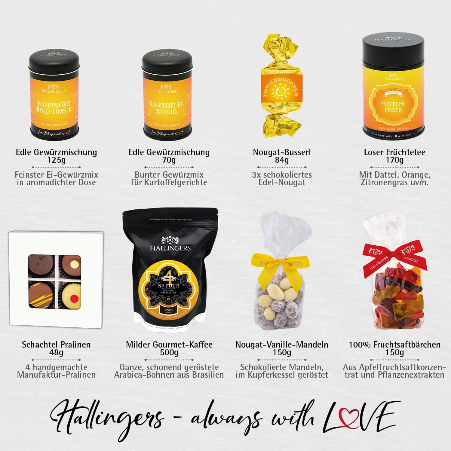 Power Booster (großer Powergruß Öl, Essig, Kaffee, Eistee, Nougat, Pralinen, Schoki & mehr) - Feinkost-Set, XXL-Geschenkkorb Gourmet
