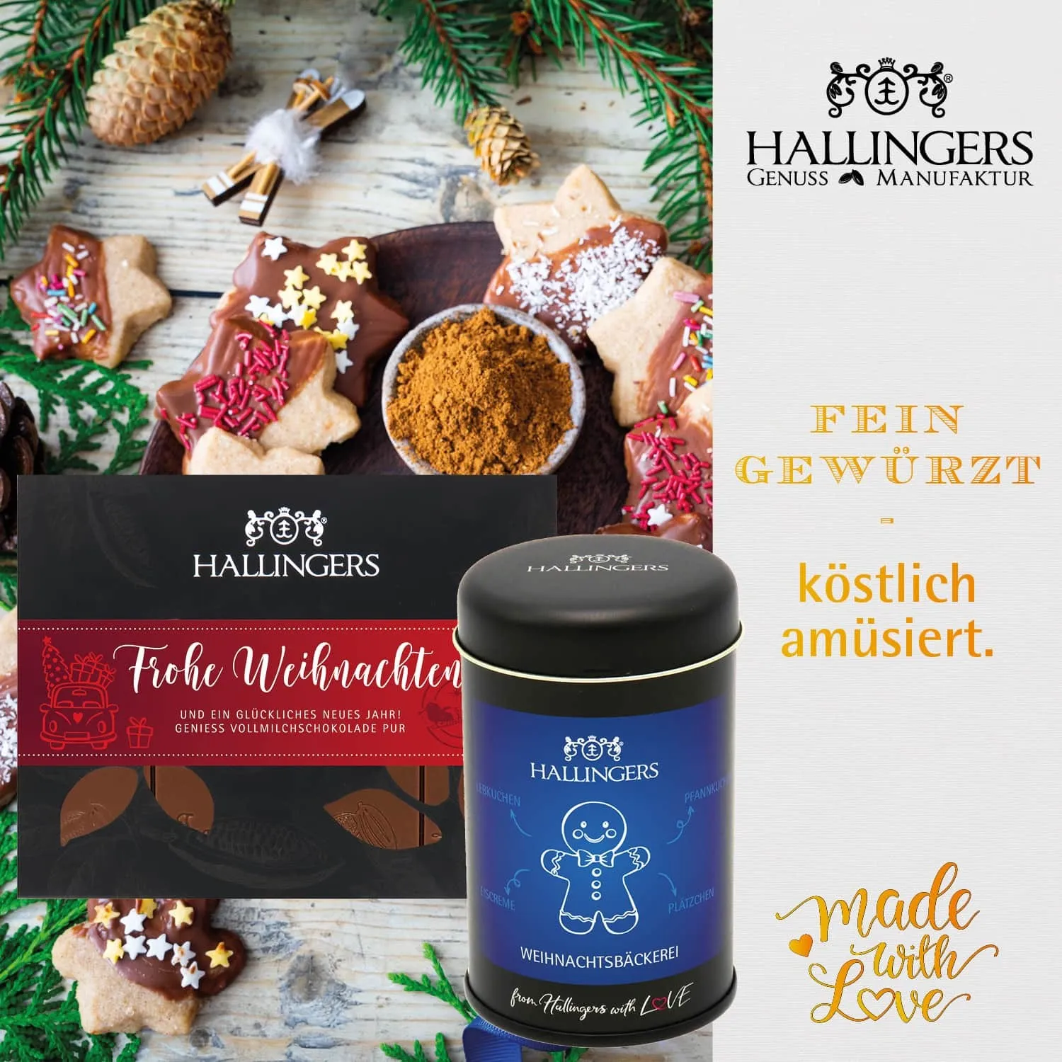 Danke & Frohe Weihnachten (große Selektion Nougat, Müsli, Badesalz, Kerze, Schoki Kaffee & mehr) - Feinkost-Set, XXL-Geschenkkorb Gourmet