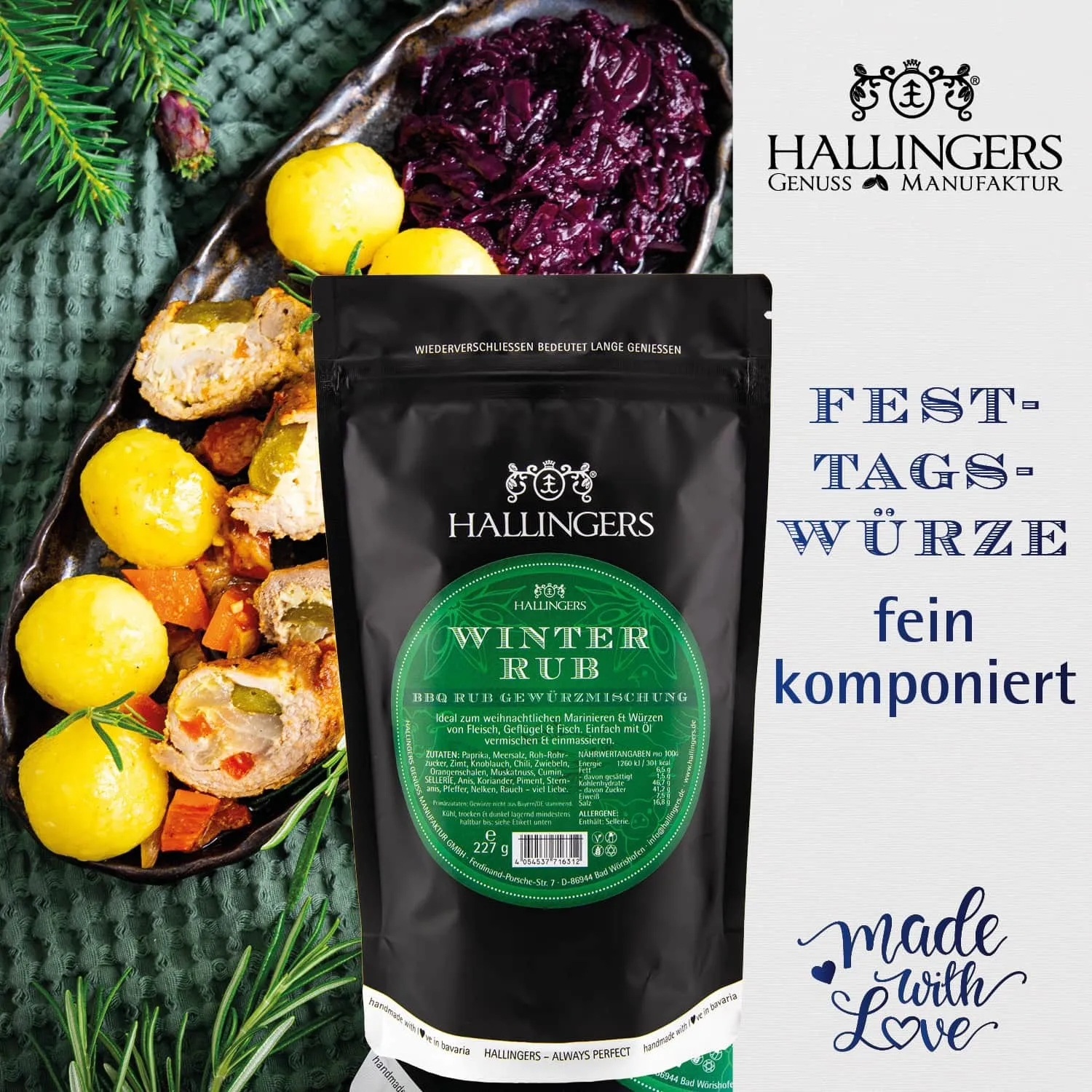 Frohe Weihnachten (große Selektion Pralinen, Pasta, Lebkuchen, Nougat, Duftkerze, Tee & mehr) - Feinkost-Set, XXL-Geschenkkorb Gourmet