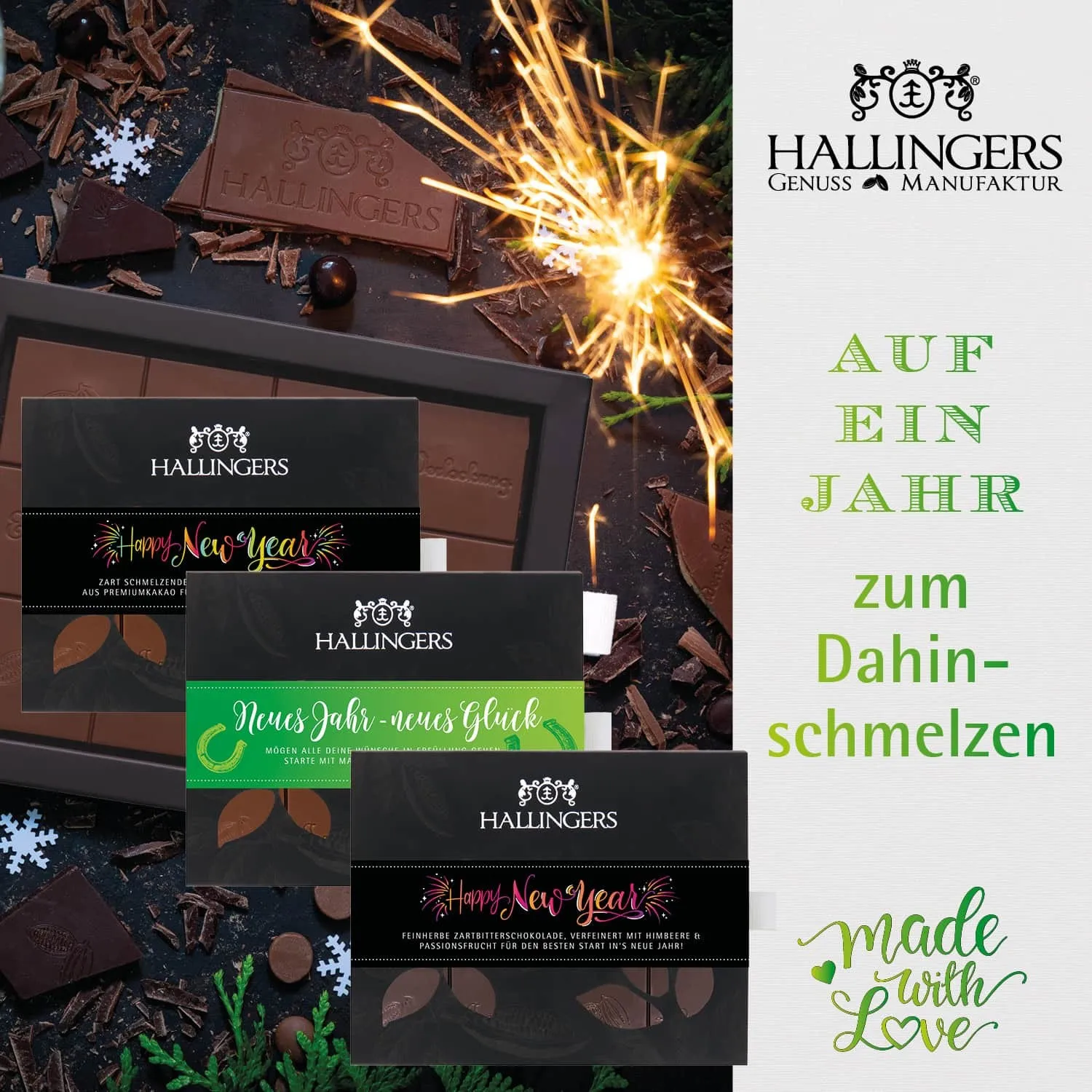 BESONDERS STATT GEWÖHNLICH - Edition \Happy New Year\: Während andere auf Masse setzen, entsteht echter Feinkost-Genuss durch perfekt abgestimmte Spezialitäten (große Selektion Sekt, Konfitüre, Duftkerze, Nougat, Schoki, Pralinen & mehr)