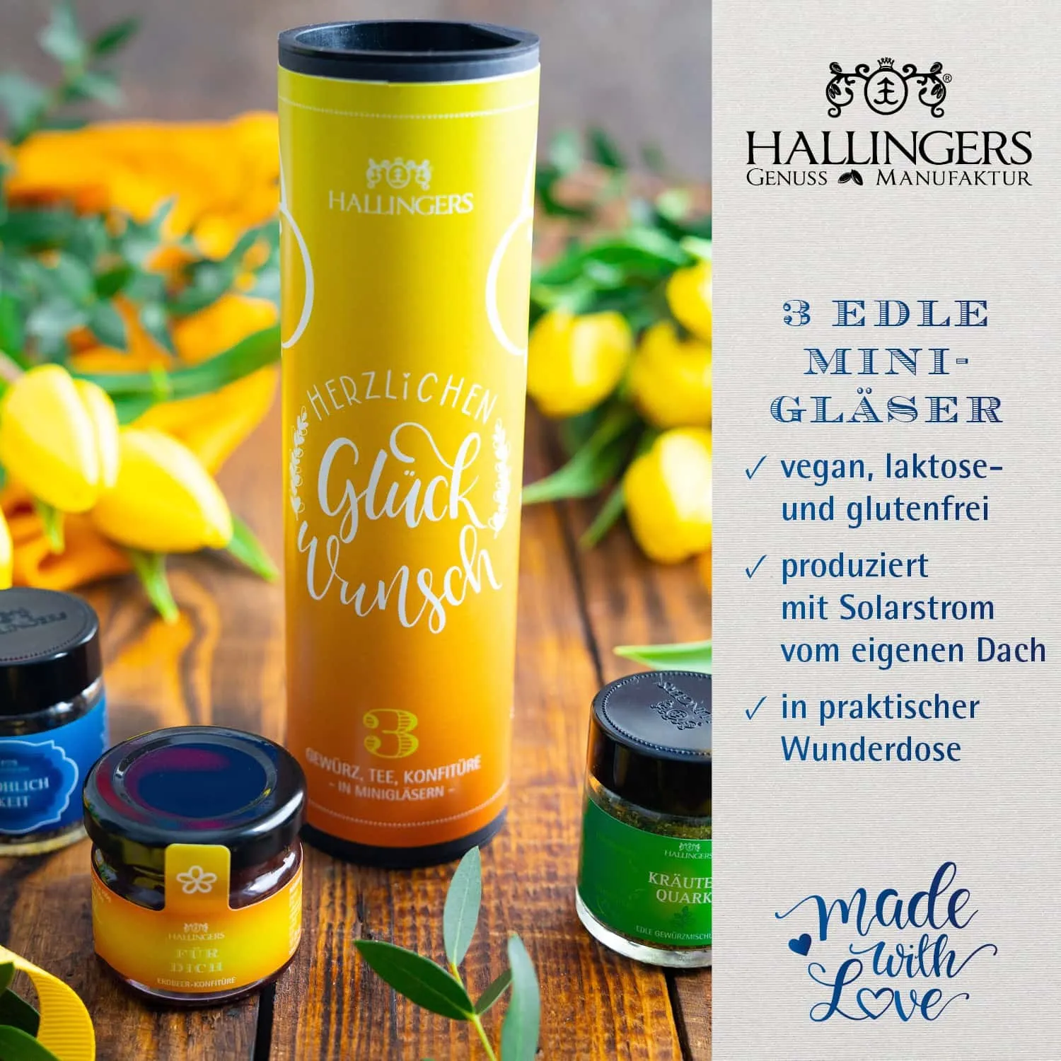 FEINKOST SET IN DER GESCHENKDOSE - 3 Minigläser mit ausgewählten Feinkost-Spezialitäten, stilvoll verpackt in einer edlen Geschenkdose. Die besondere Geschenkidee für Feinschmecker, Genießer & genussvolle Überraschungsmomente