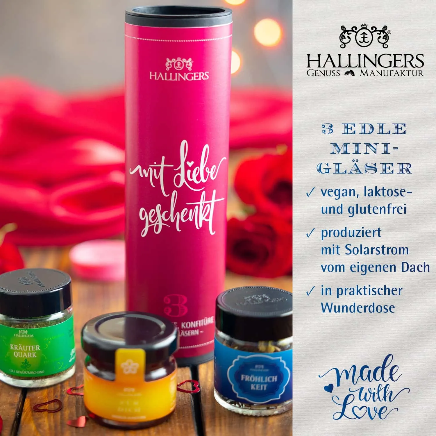 FEINKOST SET IN DER GESCHENKDOSE - 3 Minigläser mit ausgewählten Feinkost-Spezialitäten, stilvoll verpackt in einer edlen Geschenkdose. Die besondere Geschenkidee für Feinschmecker, Genießer & genussvolle Überraschungsmomente