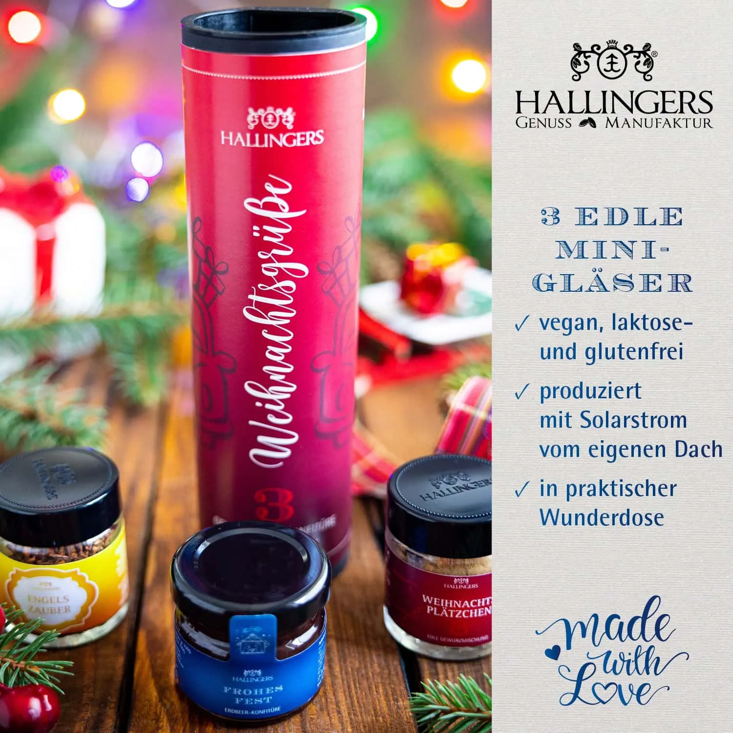 FEINKOST SET IN DER GESCHENKDOSE - 3 Minigläser mit ausgewählten Feinkost-Spezialitäten, stilvoll verpackt in einer edlen Geschenkdose. Die besondere Geschenkidee für Feinschmecker, Genießer & genussvolle Überraschungsmomente