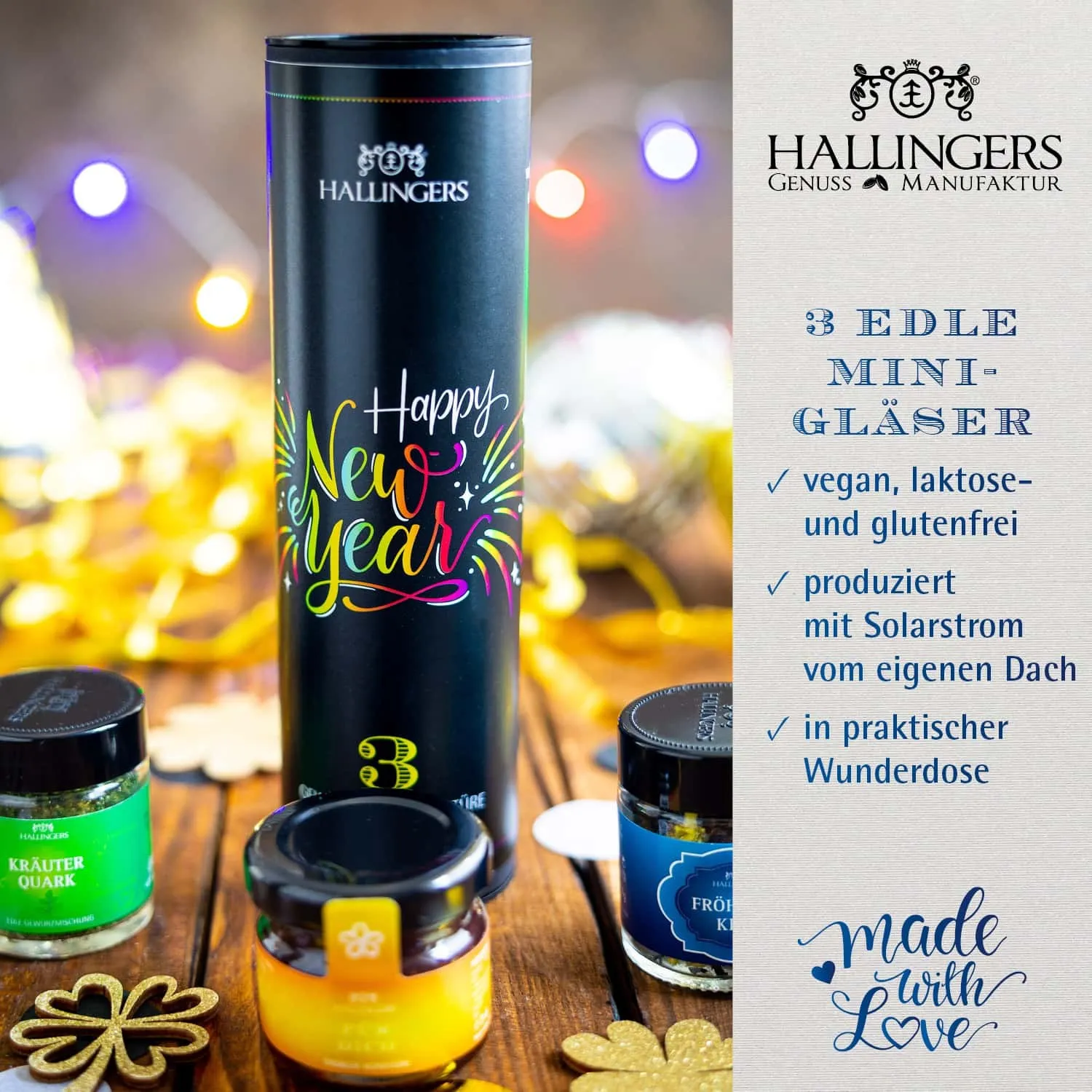 FEINKOST SET IN DER GESCHENKDOSE - 3 Minigläser mit ausgewählten Feinkost-Spezialitäten, stilvoll verpackt in einer edlen Geschenkdose. Die besondere Geschenkidee für Feinschmecker, Genießer & genussvolle Überraschungsmomente