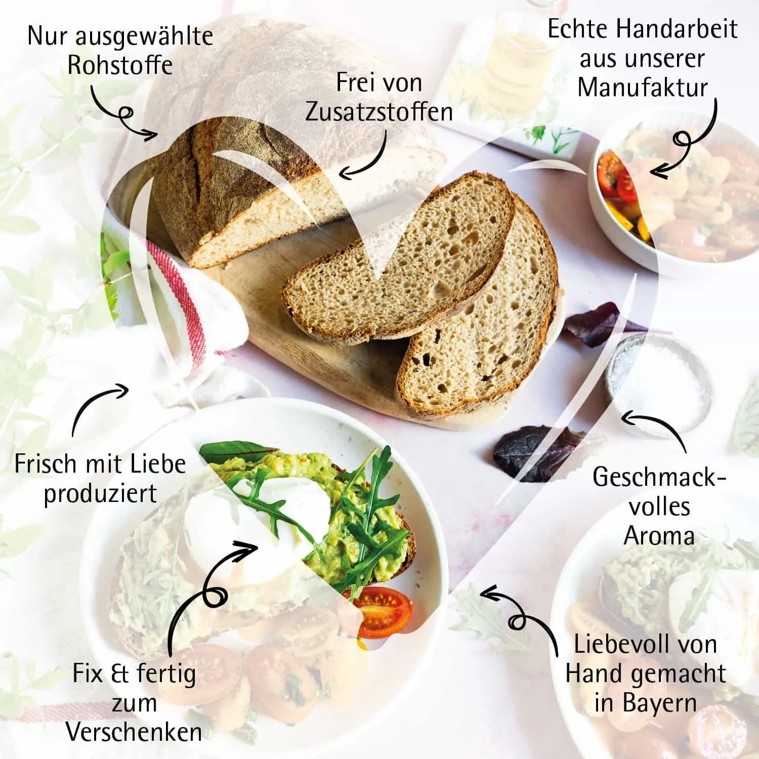 Bauernbrot Komplett-Set - Brotbackmischung-Set, für Brot selber backen