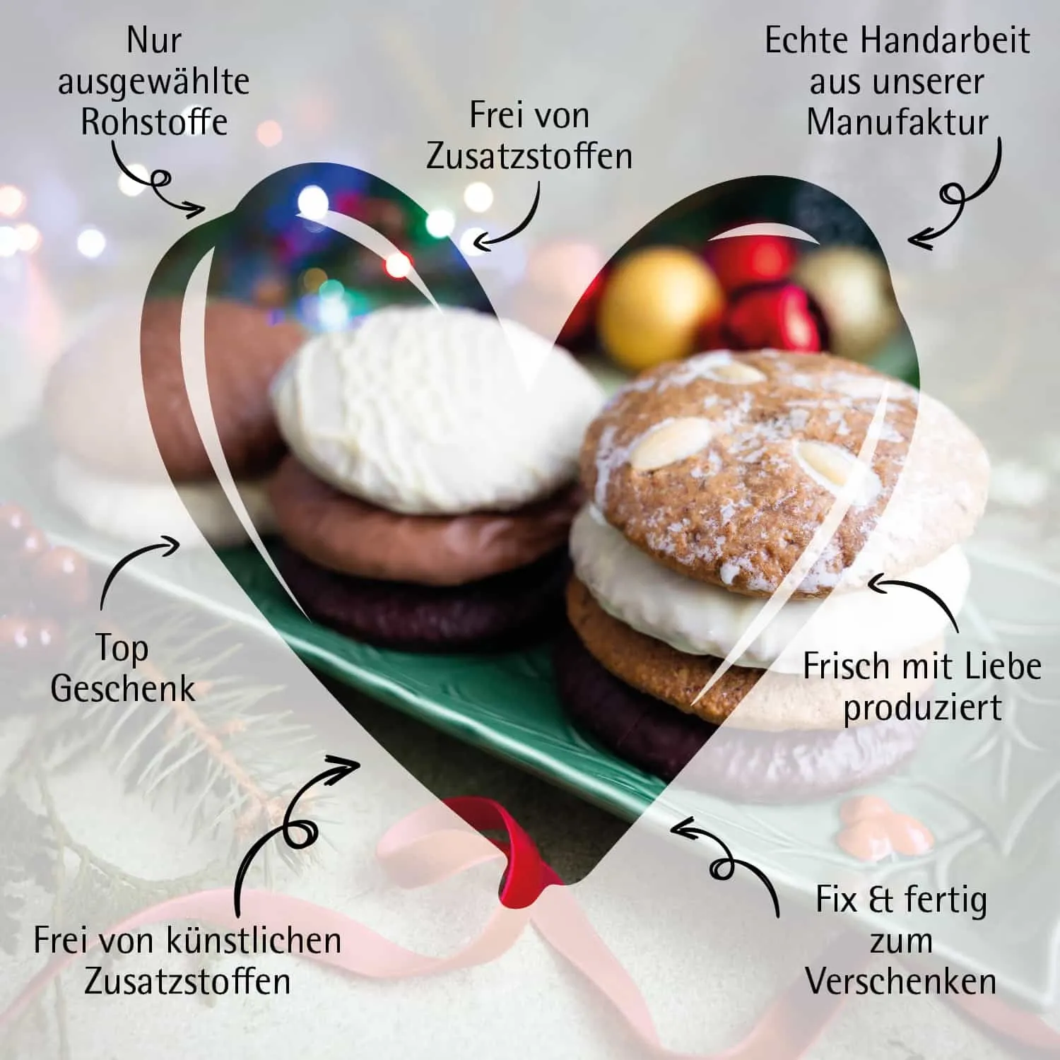 Weiß Glasiert - Elisen-Lebkuchen, handmade hoher Kernanteil