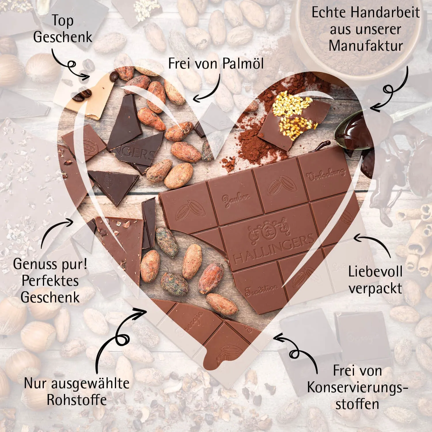 Zartbitter-Tafel Für Oma (Kaffee) - Vegane Schokolade, handmade ohne Alkohol