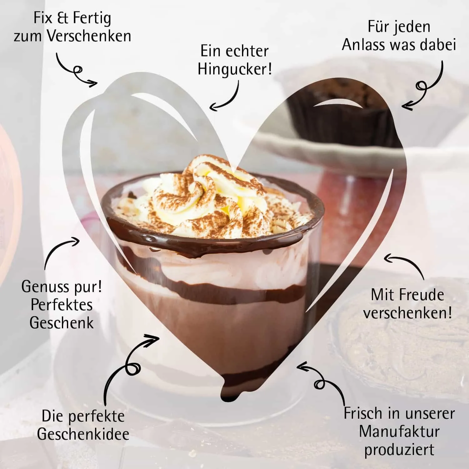 Vollmilch (Edelvollmilch) - Trinkschokolade, Edelkakao ohne Alkohol