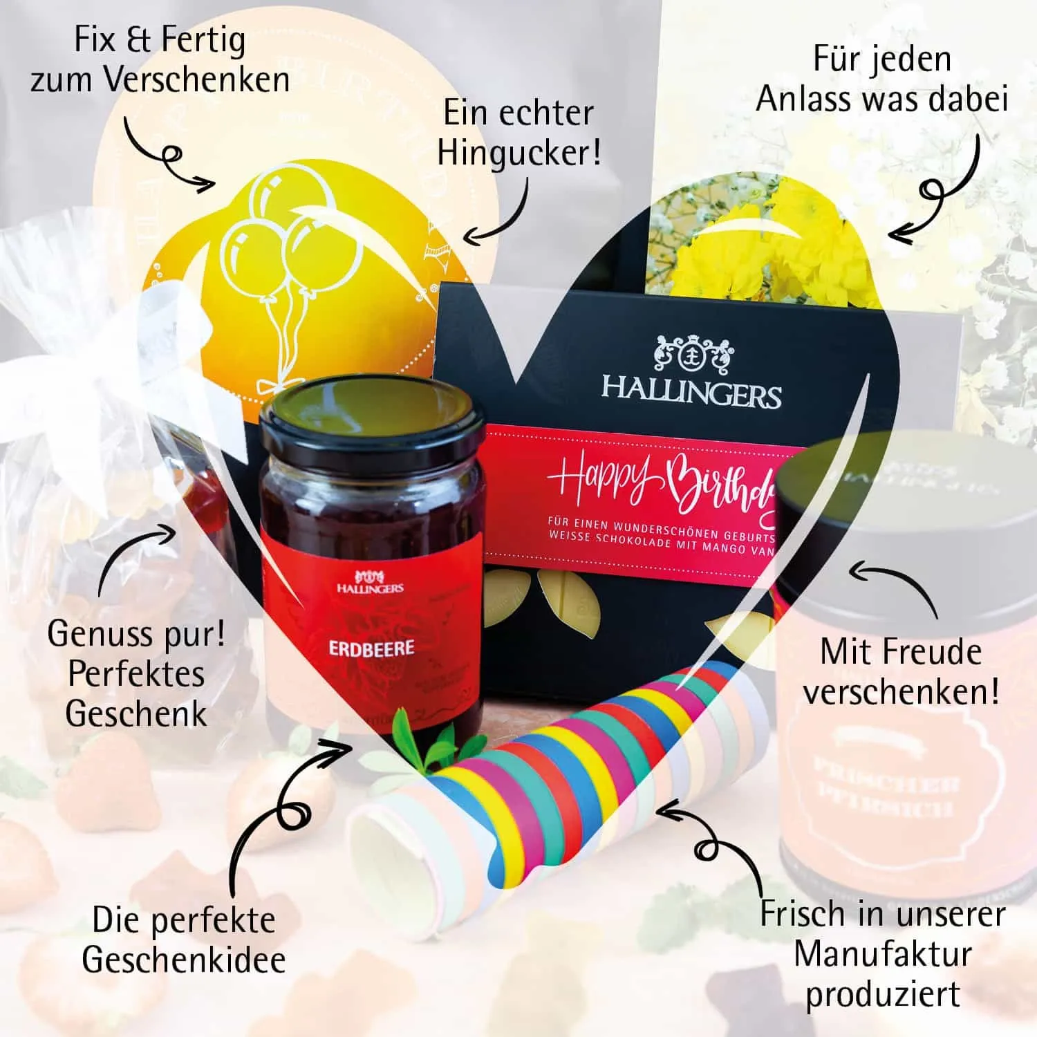 Entschuldigung (kleine Entschuldigung Nougat-Busserl, Kräutertee & Gewürzmischung) - Feinkost-Set, Gourmet-Auswahl Wundertüte