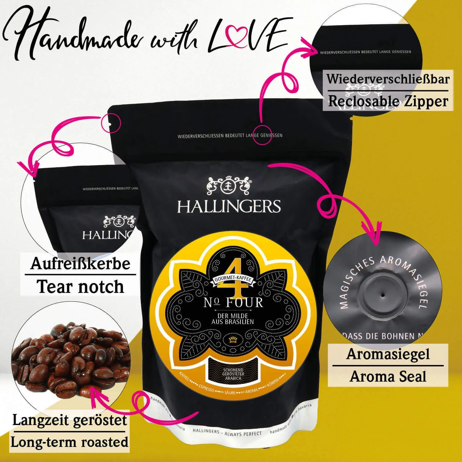 No. Four (aus Brasilien) - Edel-Kaffee, langzeit geröstet