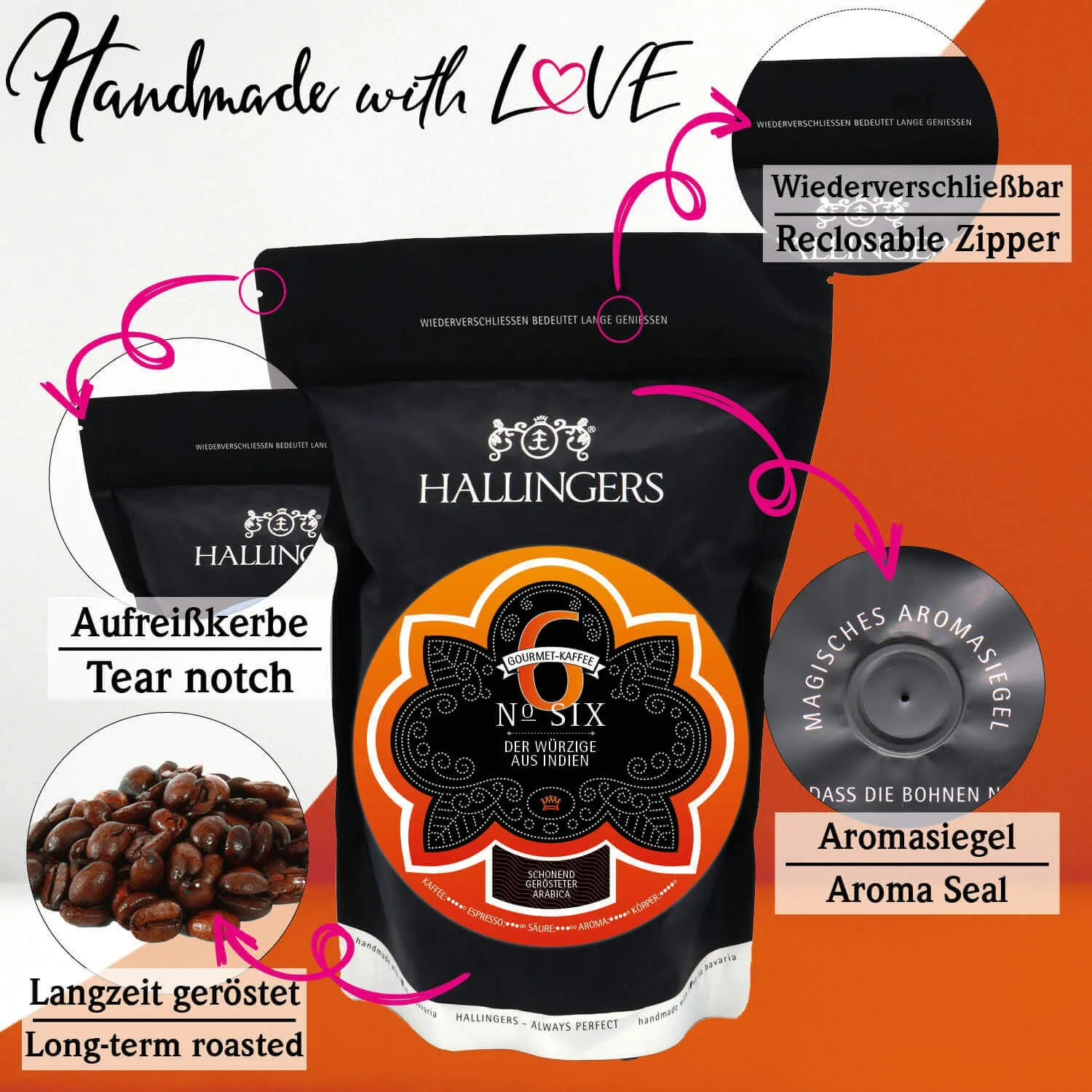 No. Six (aus Indien) - Edel-Kaffee, langzeit geröstet