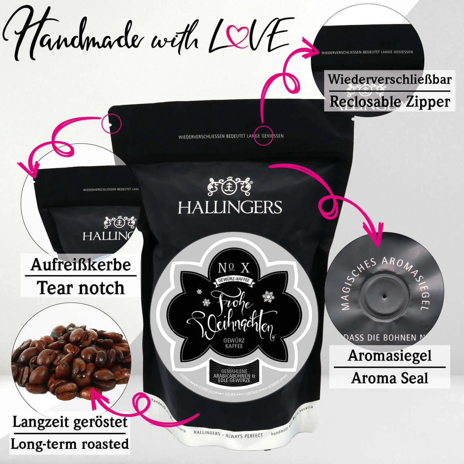 Weihnachtskaffee (Filterkaffee-Mahlung) - Würz-Kaffee, langzeit geröstet