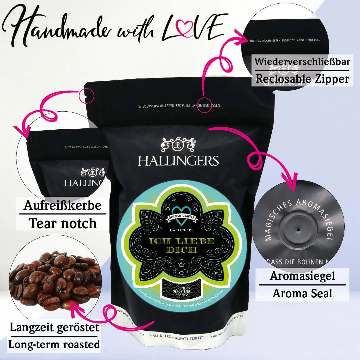 No. Love Blue - Edel-Kaffee, langzeit geröstet