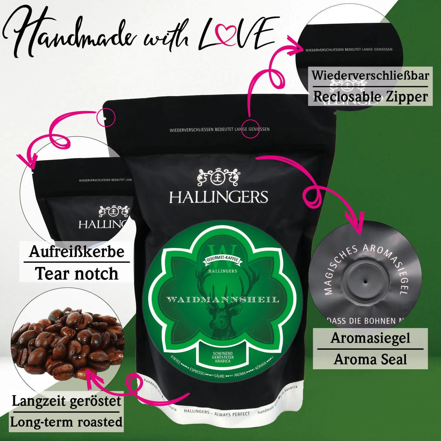 No. W - Waidmannsheil - Edel-Kaffee, langzeit geröstet