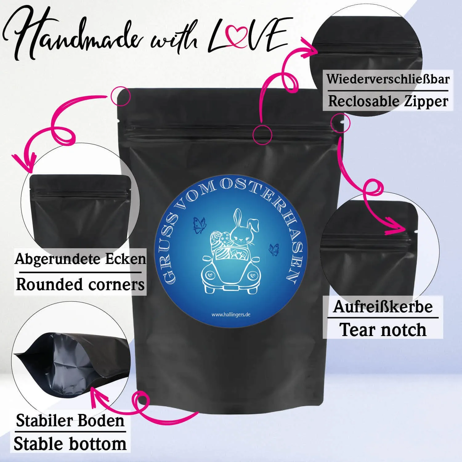 Gruß vom Osterhasen blue XXL (großes Osternest Ostertafel, Biergelée, Likör & Osterei-Gewürz) - Feinkost-Set, XXL-Wundertüte Gourmet
