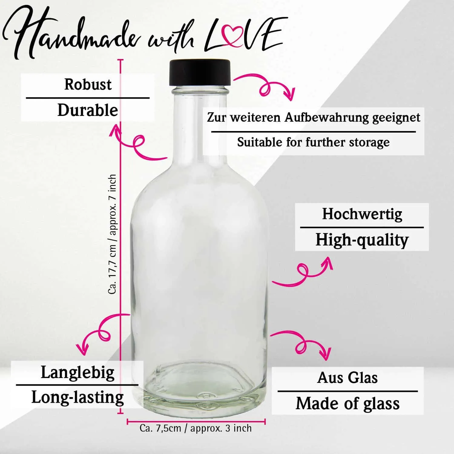 Grantapfel-Essig (3% Säure) - Gourmet-Essig, in Geschenk-Flasche