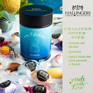 Vom Osterhasen - Pralinen-Osterei, ohne Alkohol handmade