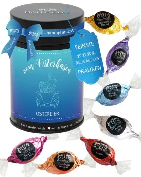 Vom Osterhasen - Pralinen-Osterei, ohne Alkohol handmade